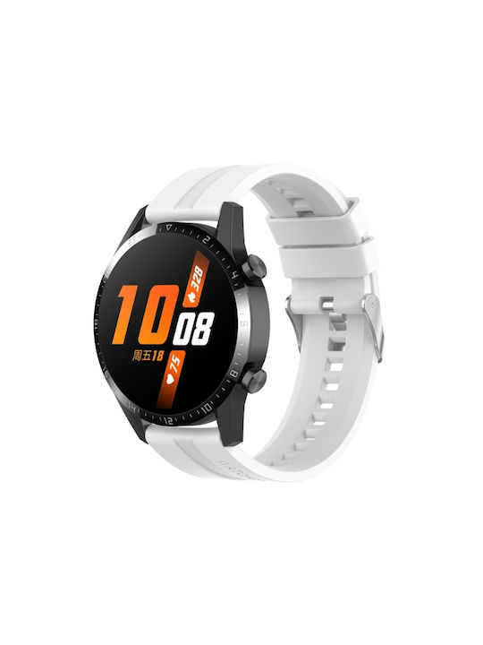Buckle Λουράκι Σιλικόνης Γκρι (Galaxy Watch 3 45mmHuawei Watch GT 2eHonor GS Pro)
