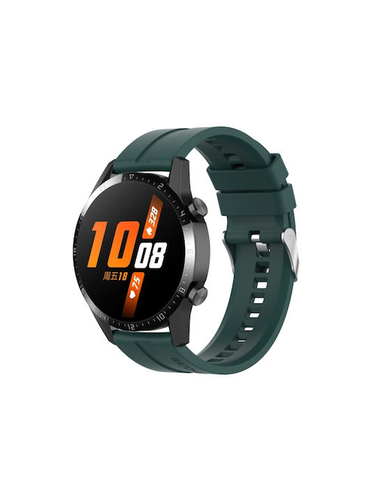 Buckle Λουράκι Σιλικόνης Γκρι (Galaxy Watch 3 45mmHuawei Watch GT 2eHonor GS Pro)