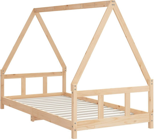 Παιδικό Κρεβάτι Μονό Μπεζ για Στρώμα 90x190cm