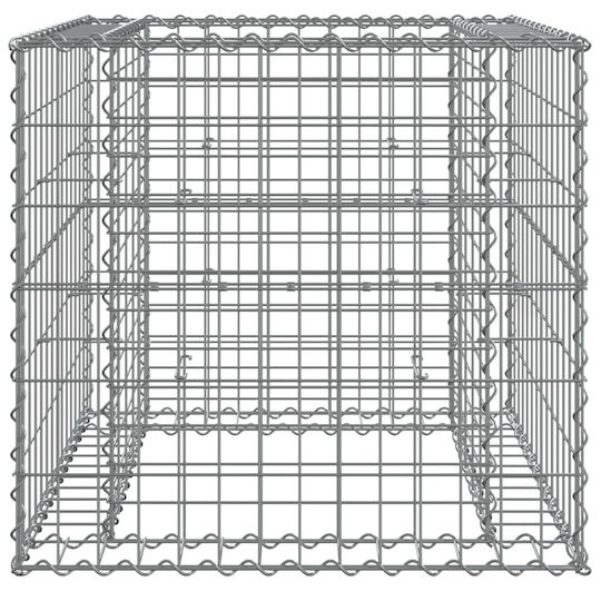 vidaXL Кутия Gabin за Ограда на Градина от Стомана 70x70x65бр 1бр Сребрист