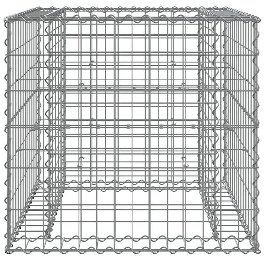 vidaXL Кутия Gabin за Ограда на Градина от Стомана 70x70x65бр 1бр Сребрист