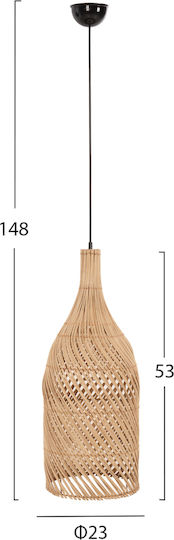 HomeMarkt Κρεμαστό Φωτιστικό Καφέ 23x148εκ.