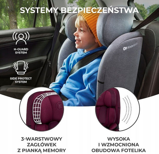 Kinderkraft ONETO3 Scaun Auto pentru Copii i-Size cu Isofix perlă de cireșe 9-36 kg