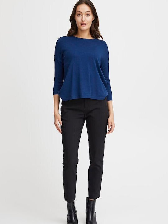 Women's Blouse with 3/4 Sleeve Blue