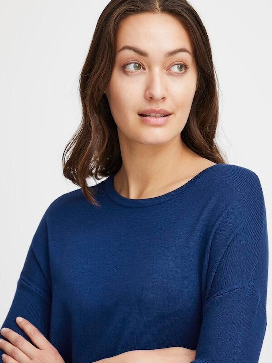 Women's Blouse with 3/4 Sleeve Blue