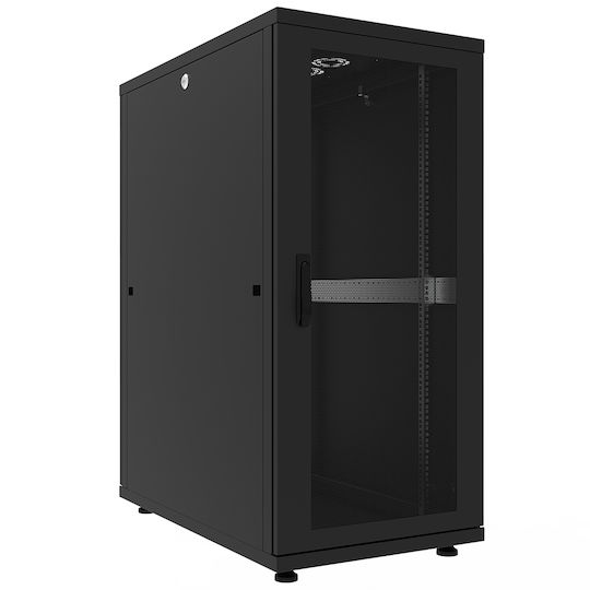 Canovate Boden Rack-Schrank 26U 60x100cm Schwarz CSS-U-9-2660A