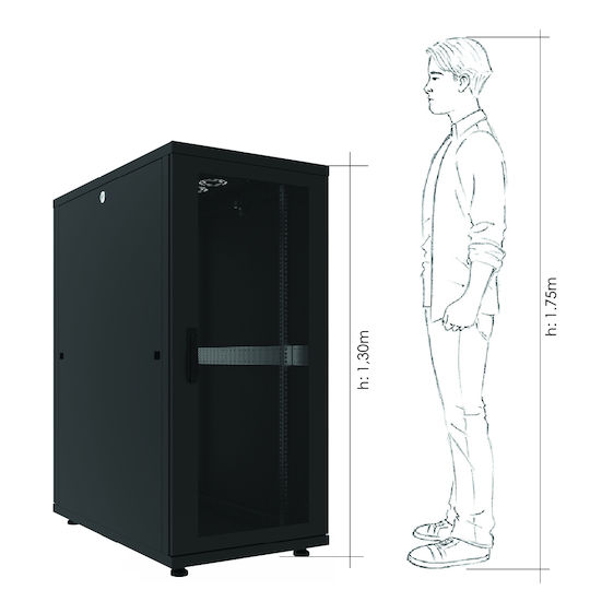 Canovate Επιδαπέδια Καμπίνα Rack 26U 60x100cm Μαύρο CSS-U-9-2660F