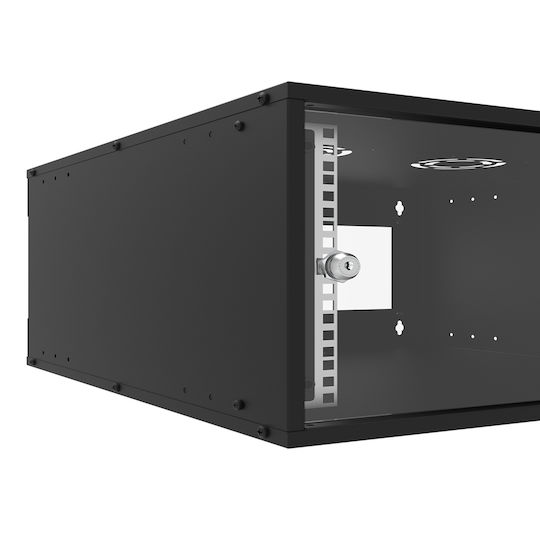 Canovate Wandmontiert Rack-Schrank 4U 60x60cm Schwarz WC1S-9-0466A