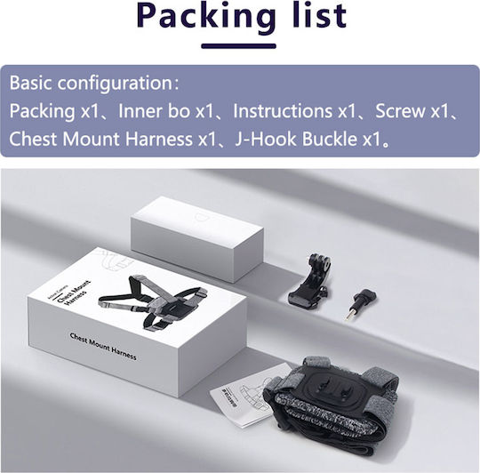 Techsuit Mount For Camera With Chest Prindere - (jx-002) - Gray 5949419000278 KF2313347 for GoPro