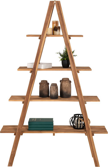 Bookcase Stam Natural 120x33x180cm