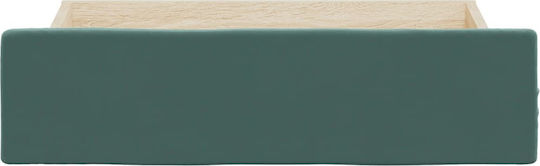 vidaXL Bed Drawer made of Wood with Wheels in Green Color 67x50x16cm 2pcs