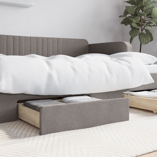 vidaXL Bed Drawer made of Wood with Wheels in Brown Color 67x50x16cm 2pcs