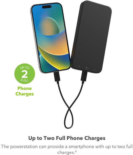 Mophie Powerstation 2023 10000mAh 20W с USB-A изходен порт и USB-C изходен порт Черна
