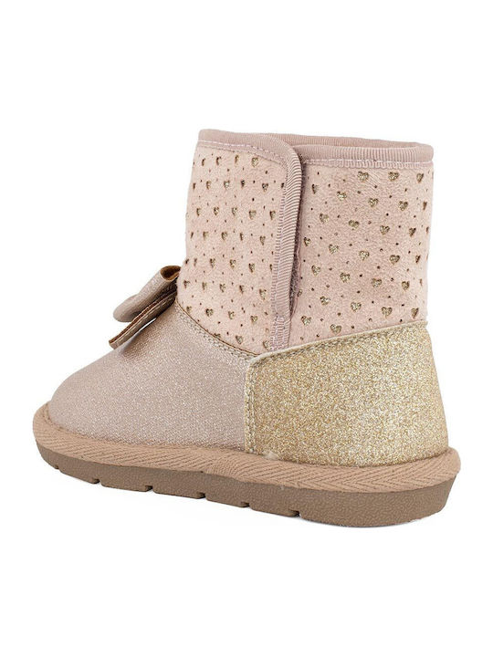 Kids Boots with Velcro Gold