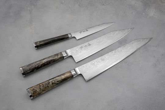 Ryusen Knife Chef from Damascus Steel 21cm