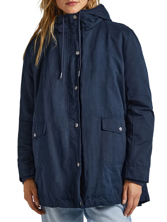 Pepe Jeans Jacket Parka Navy Blue