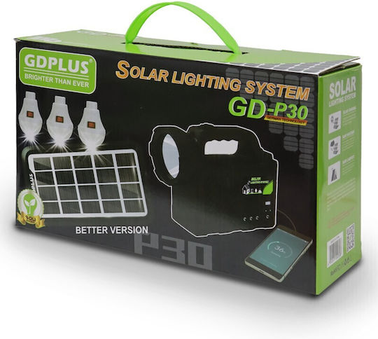 GDPLUS Autonome Photovoltaiksysteme mit 3 Lampen GD-P30