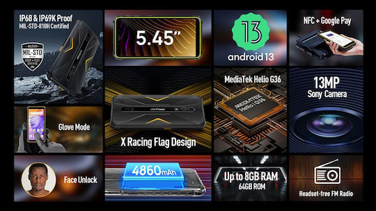 Ulefone Armor X12 Pro Dual SIM (4/64GB) Μαύρο
