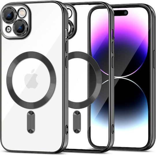 Tech-Protect Magshine Umschlag Rückseite Silikon Schwarz (iPhone 15 Pro Max)