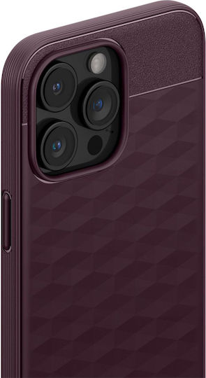 Caseology Parallax Mag Umschlag Rückseite Silikon Burgundisch (iPhone 15 Pro Max)