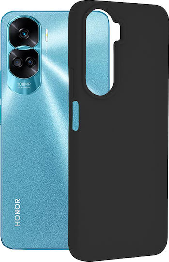 Techsuit Soft Edge Umschlag Rückseite Silikon Wasserdicht Schwarz (Honor 90 Lite)