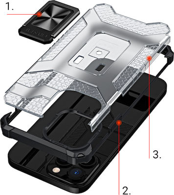 Hurtel Crystal Ring Back Cover Συνθετική Ανθεκτική Μπλε (iPhone 12 / 12 Pro)