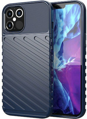 Hurtel Thunder Silicone Back Cover Blue (iPhone 12 / 12 Pro)