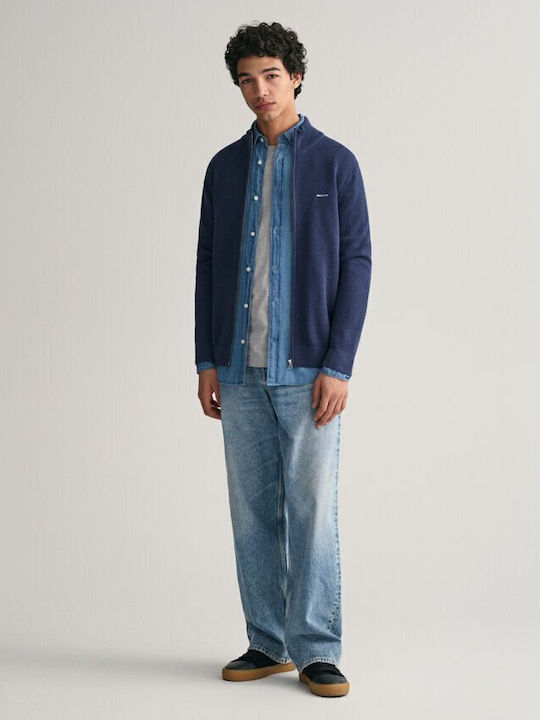 Men's Knitted Cardigan Blue