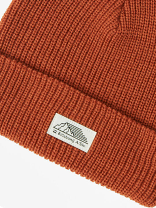 Billabong Beanie Unisex Beanie Knitted in Orange color