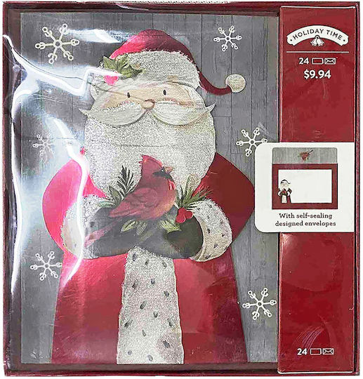 Greeting Cards Christmas 3D 14cm 24pcs