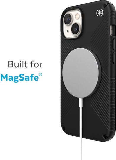 Speck Presidio2 Grip Microban Задна корица Силикон Black / Black / White (iPhone 14 Plus)