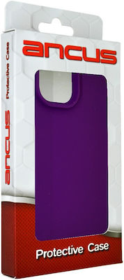 Ancus Liquid Back Cover Σιλικόνης Ανθεκτική Μωβ (iPhone 15)