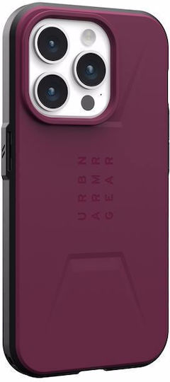 UAG Civilian Back Cover Silicone / Plastic Burgundy (iPhone 15 Pro)
