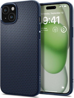 Spigen Liquid Air Umschlag Rückseite Silikon Marineblau (iPhone 15 Plus) ACS06651