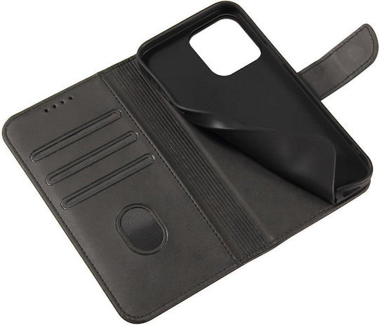 Magnet Book Δερματίνης Μαύρο (Oppo A17)
