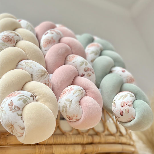 Sparrow Πάντα Πλεξούδα Velvet powder pink 10x400cm