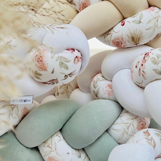 Sparrow Πάντα Πλεξούδα Velvet powder pink 10x400cm