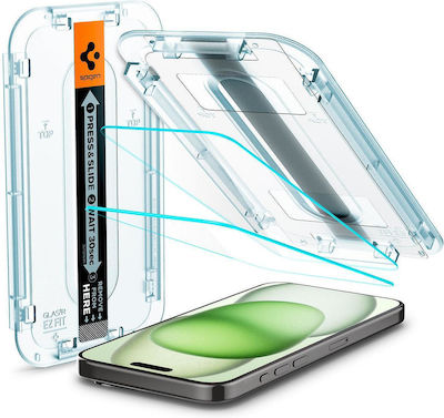 Spigen tR EZ Fit 2-pack Tempered Glass (iPhone 15 Plus)