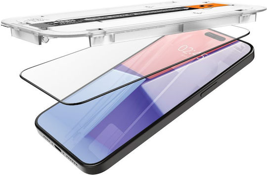 Spigen Glas.tR EZ Fit 0.58mm Full Glue Full Face Tempered Glass 2pcs (iPhone 15 Pro Max)