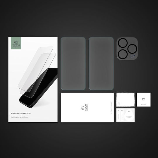 Tech-Protect Supreme Set Gehärtetes Glas 2Stück (iPhone 15 Pro Max)