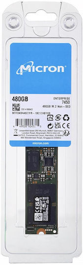 Micron 7450 PRO SSD 480GB M.2 NVMe PCI Express 4.0 MTFDKBA480TFR-1BC1ZABYYR