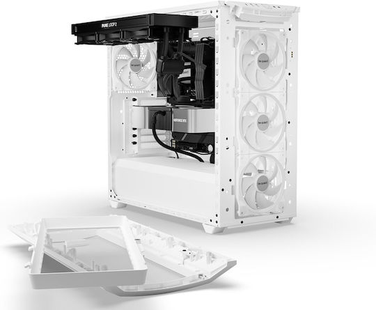 Be Quiet Shadow Base 800 FX Gaming Midi Tower Κουτί Υπολογιστή με Πλαϊνό Παράθυρο και RGB Φωτισμό Λευκό