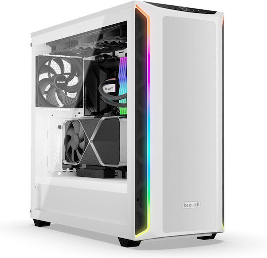 Be Quiet Shadow Base 800 DX Gaming Midi Tower Computer Case with Side Window and RGB Lighting White