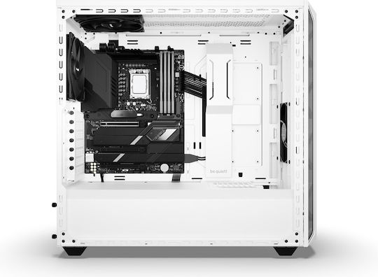 Be Quiet Shadow Base 800 DX Gaming Midi Tower Computer Case with Side Window and RGB Lighting White