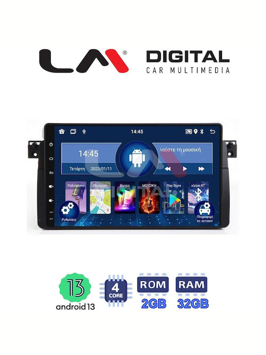 LM Digital Sistem Audio Auto pentru BMW Serie 3 (E46) / E46 E46 1998-2005 (Bluetooth/USB/WiFi/GPS/Apple-Carplay/Android-Auto) cu Ecran Tactil 9"