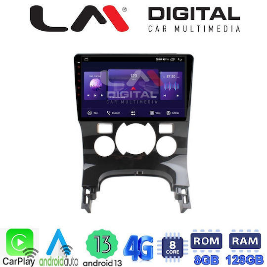 LM Digital Ηχοσύστημα Αυτοκινήτου για Peugeot 3008 / 206 / 5008 2009-2016 με A/C (Bluetooth/USB/WiFi/GPS/Apple-Carplay/Android-Auto) με Οθόνη Αφής 9"