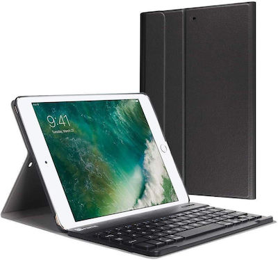 Flip Cover Piele artificială cu Tastatură Engleză SUA Negru (iPad 2017/2018 9.7" - iPad 2017/2018 9.7" / iPad Air / iPad Air 2 / iPad Pro 9.7") 104100084A