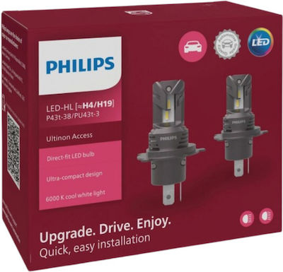 2x PHILIPS Ultinon Access H19 LED Bulbs 6000K - Plug and Play