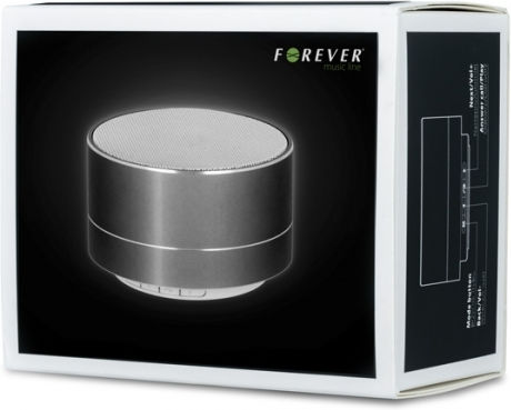 Forever PBS-100 Ηχείο Bluetooth 3W με Ραδιόφωνο και Διάρκεια Μπαταρίας έως 2.5 ώρες Μαύρο
