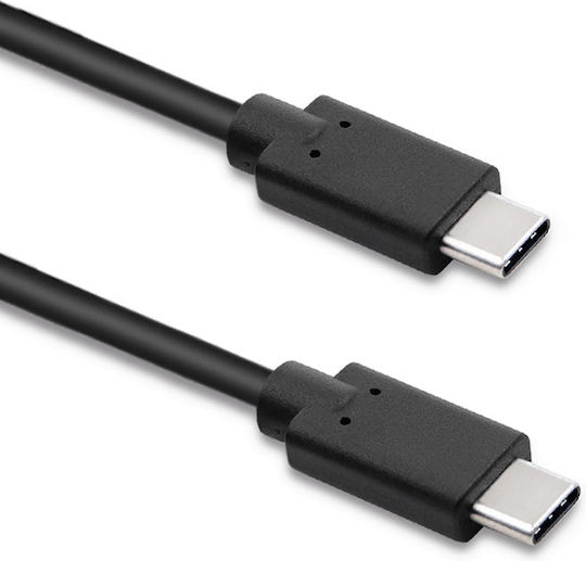 Qoltec USB 3.1 Cable USB-C male - USB-C Μαύρο 1.4m 52350